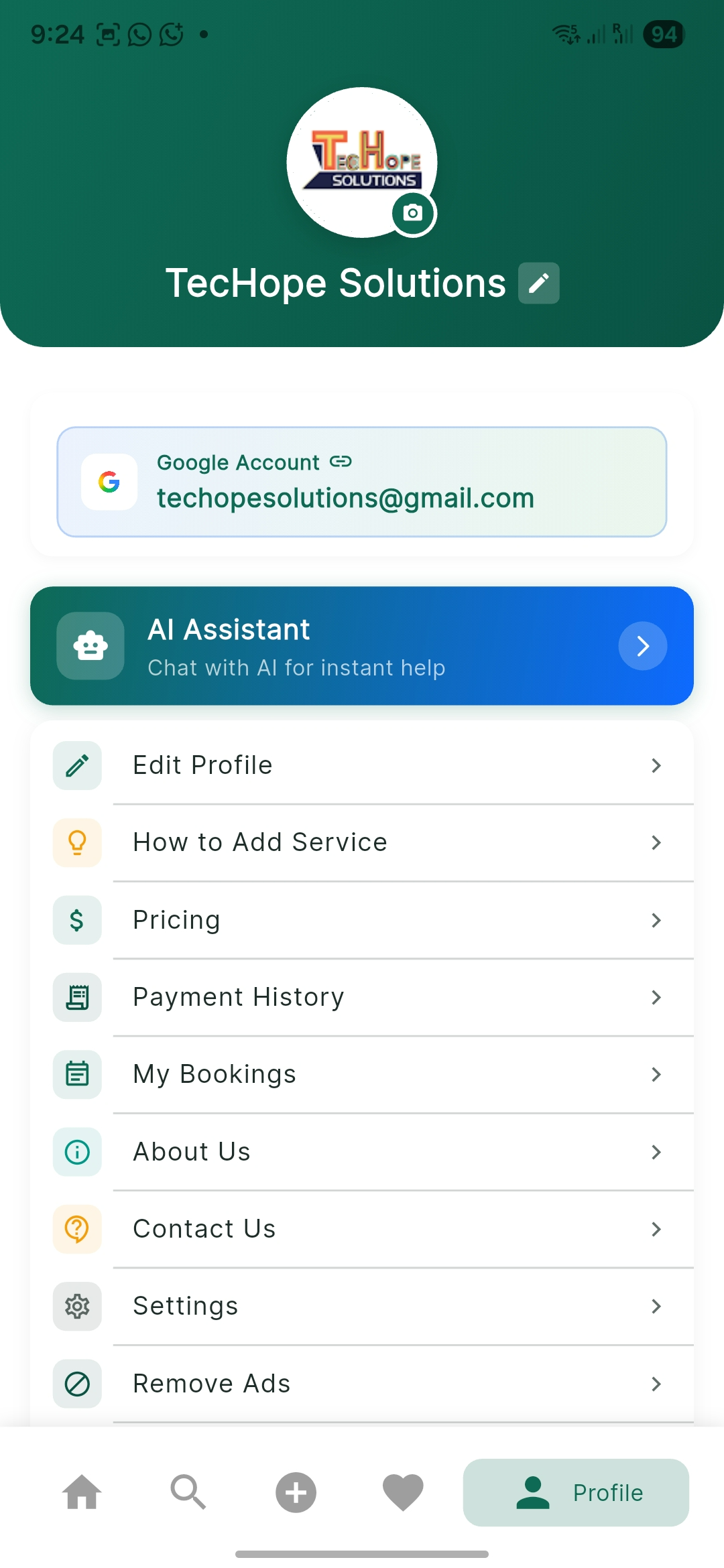 Kareebo App Direct Contact - Call or WhatsApp service providers
